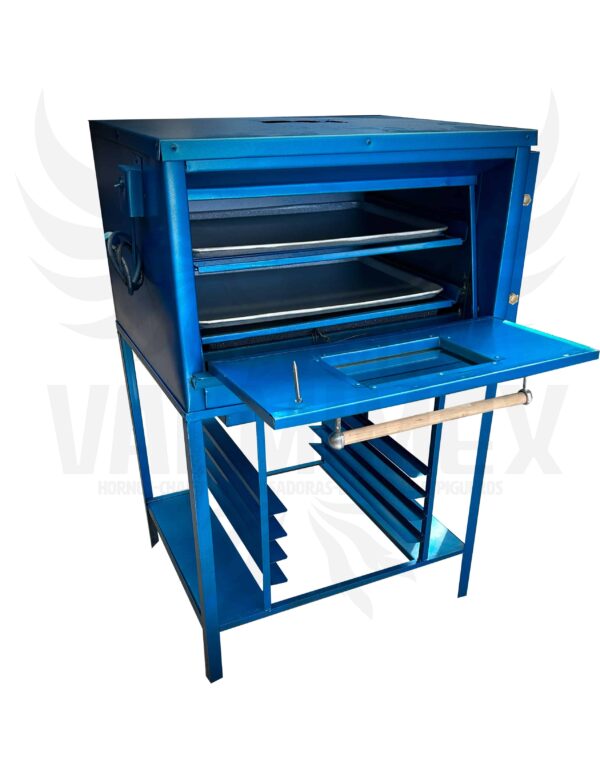 Horno para 2 charolas mirilla y luz interior color azul - Imagen 2