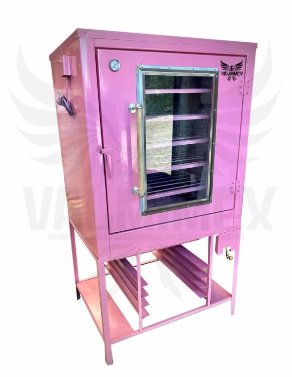 Horno para 6 charolas puerta ropero color rosa. - Imagen 2