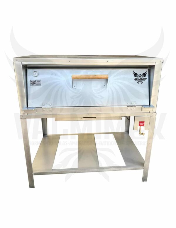 Horno pizzero para 2 charolas redondas de hasta 50cm.